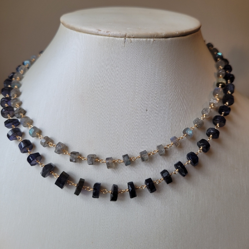 Anthropologie Amethyst Ombre Necklace